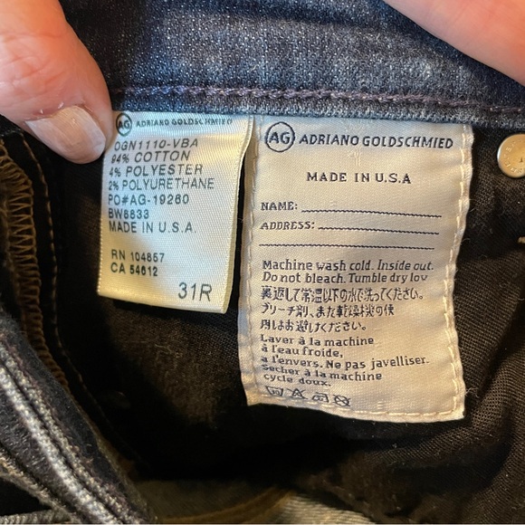 Adriano Goldschmied | Dark Wash Cigarette Leg "The Stilt" Denim Jeans 31 Regular - Picture 7 of 7